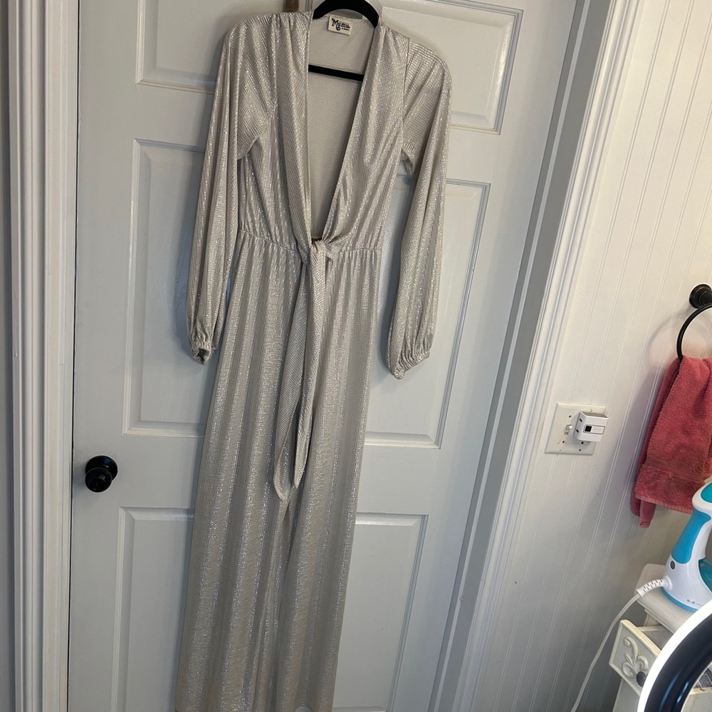Women's Show Me Your MuMu Jumpsuit XSmall Silver